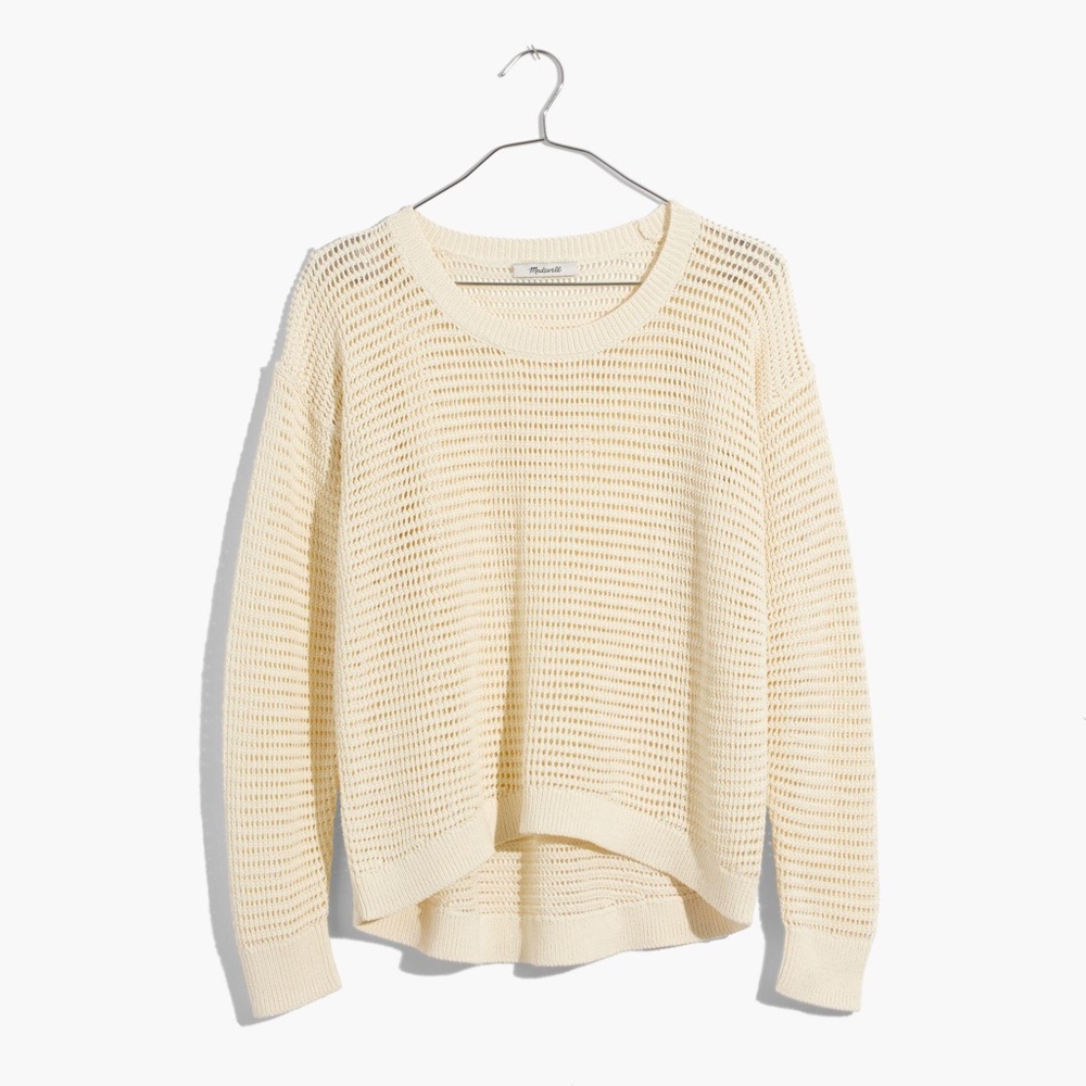 madewell northshore pullover cotton sweater size m